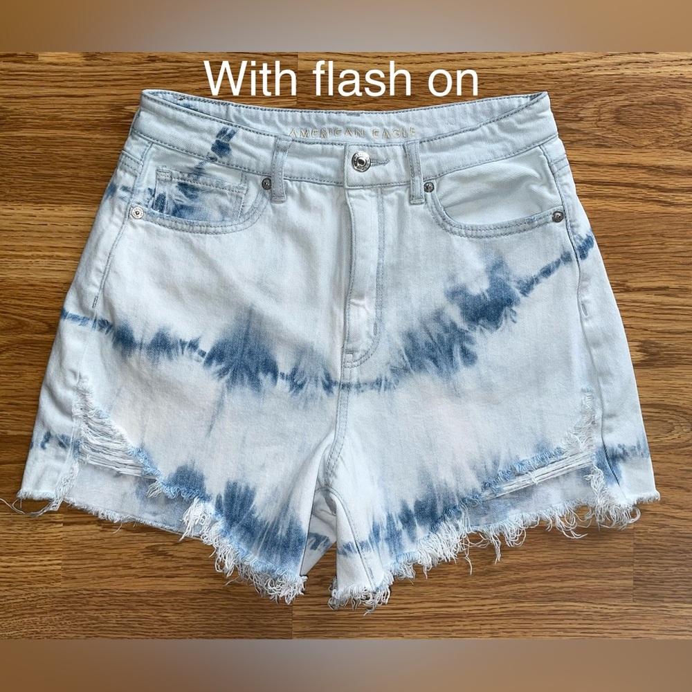 American Eagle Shorts Women’s Size 6 Highest Rise Mom Distressed Raw Hem EUC
